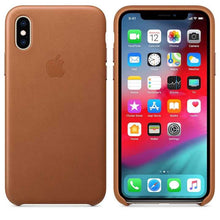 Husa de Protectie Apple pentru iPhone XS, Piele, Saddle Brown