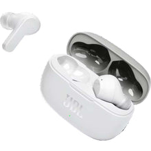 Casti audio wireless, JBL Wave 200TWS, Bluetooth 5.0, autonomie 20h, 3 seturi dopuri de urechi, Alb
