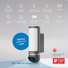 RESIGILAT: Camera supraveghere exterior Bosch Smart Home II, Full HD 1080p, alarma integrata, lumina de design, compatibila Alexa, antracit