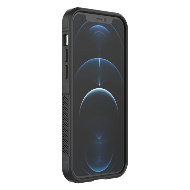 Husa Techsuit Accesorio Magic Shield pentru iPhone 12 Pro, Negru