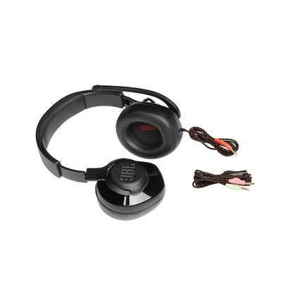 Casti Gaming JBL Quantum 200, Multiplatforma, 3.5mm, PC Splitter, Microfon, Negru
