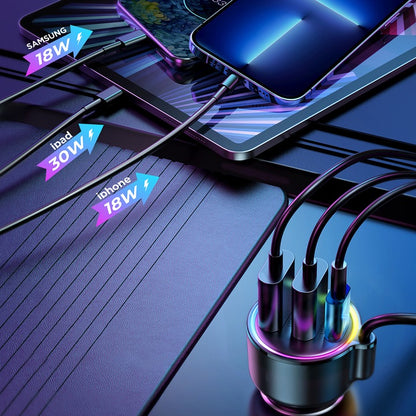 RESIGILAT: Modulator FM/Incarcator rapid auto Joyroom, 2x USB-A/USB-C PD, 30W, Negru