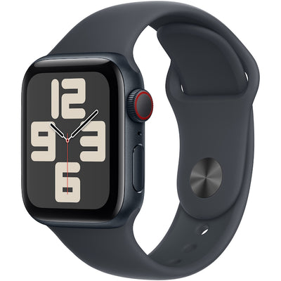 Apple Watch SE (gen 2), GPS, Cellular, Carcasa Midnight Aluminium 40mm, Midnight Sport Band - S/M