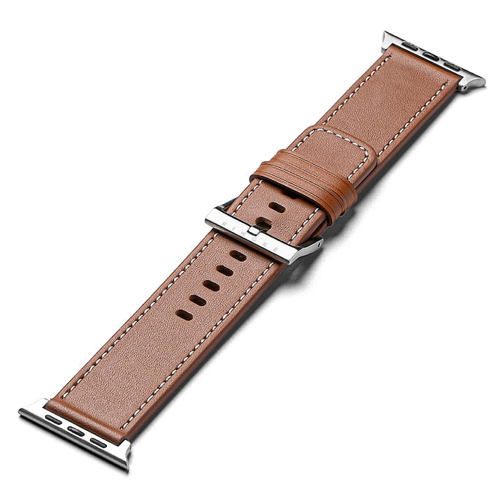 Curea Ringke Leather pentru Apple Watch, 42/44/45 MM, Maro