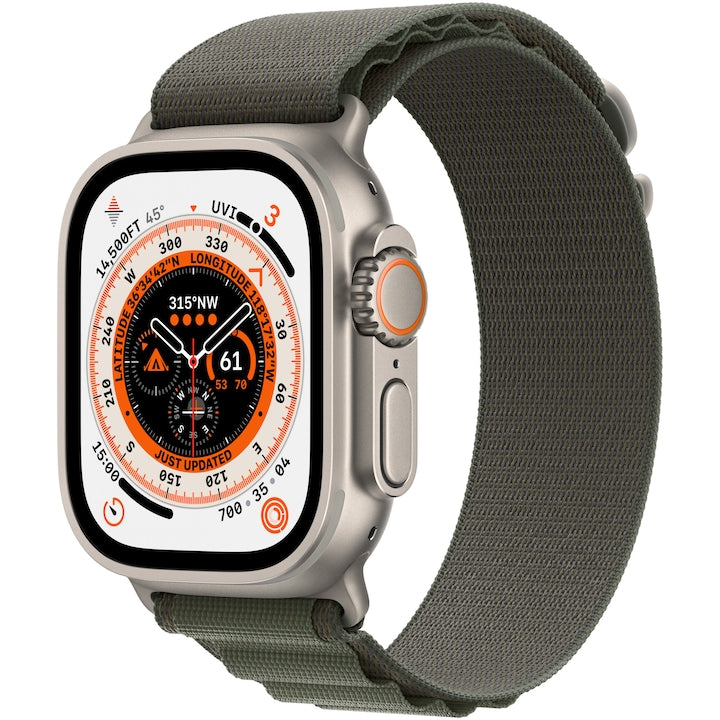 Apple Watch Ultra 1, GPS, Cellular, 49MM, Baterie 89%, Carcasa Titanium