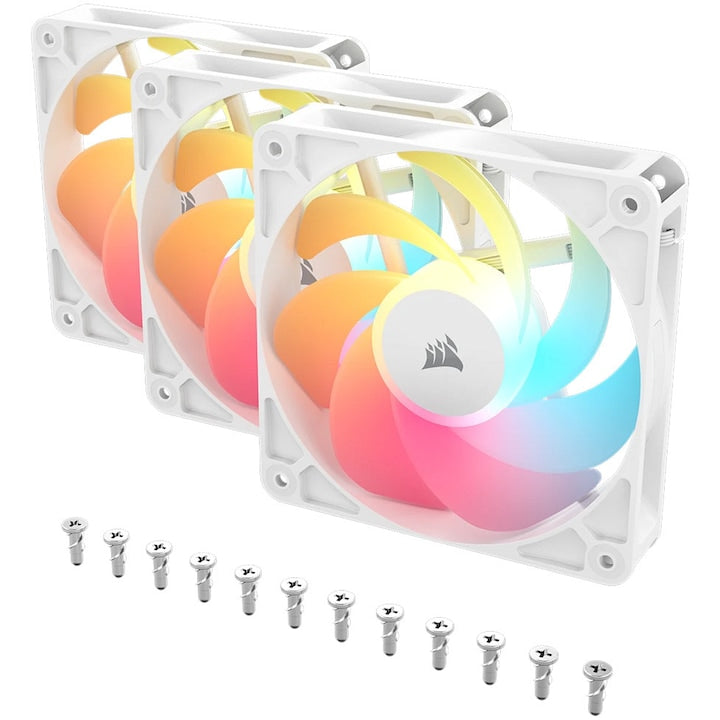 Ventilatoare Corsair RS120-R reverse ARGB, 120mm, 3 buc/set, alb