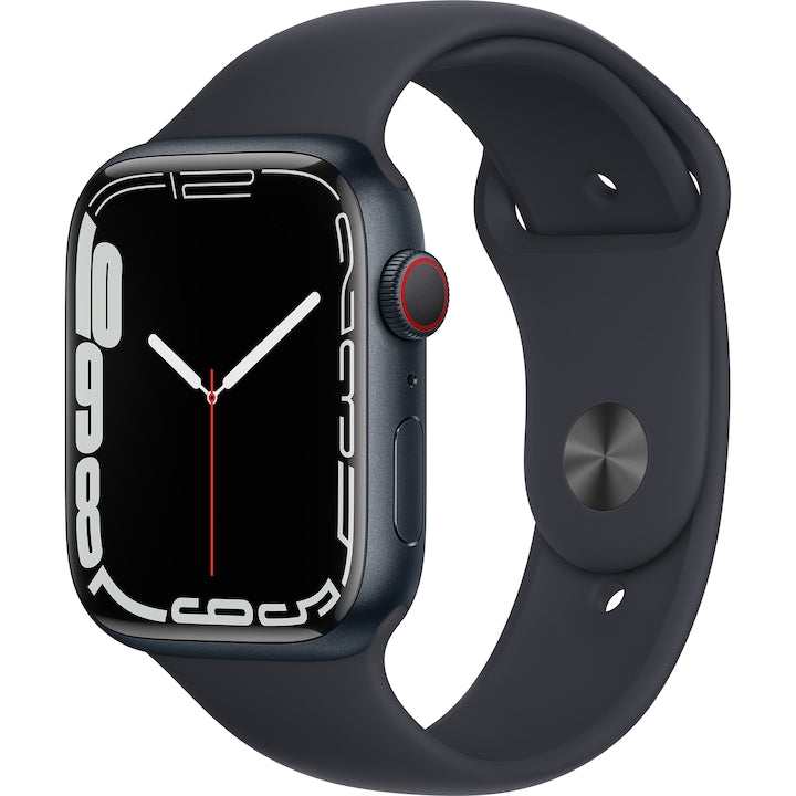 Apple Watch 7, GPS, Cellular, 45 MM, Baterie 100%, Midnight