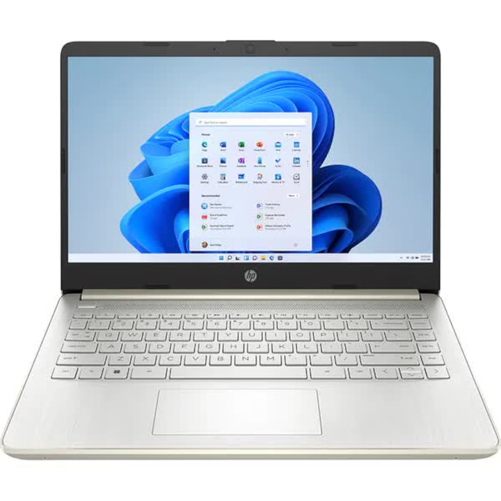 Laptop HP 14s-dq5005nq 14" | Intel Core i5-1235U| 16GB DDR5 | SSD 512GB | Windows 11 INCLUS, Gold