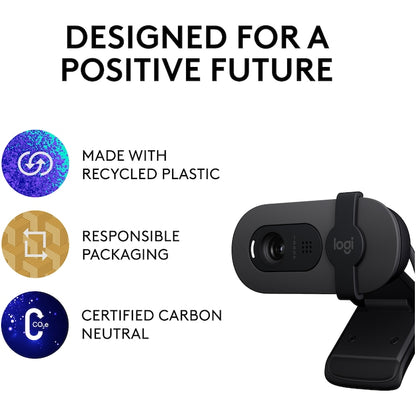 Camera Web Logitech Brio 100, Full HD, Graphite