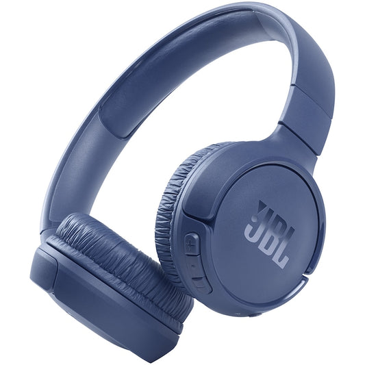 RESIGILAT: Casti audio on-ear JBL Tune 510, Bluetooth, Asistent vocal, Pure Bass, 40 h, Multi-point, Albastru