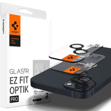 Set 2 Folii Protectie Camera, Spigen Optik.tr "Ez Fit" pentru iPhone 14 / 14 Plus, Negru