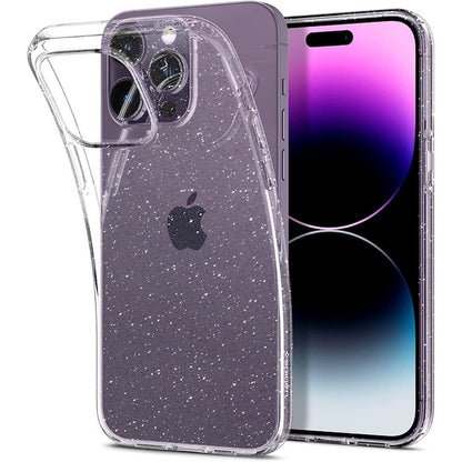 Husa Spigen Liquid Crystal Glitter pentru iPhone 14 Pro Max, Clear