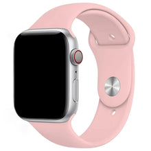 Curea din silicon, compatibila cu Apple Watch 2/3/4/5/6/7/8/9/10 42mm/SE, 42/44/45mm S/M, Soft Pink