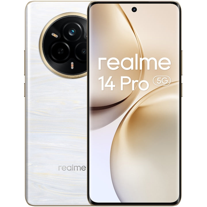 Realme 14 Pro+, 8GB RAM, 256GB, 5G, Pearl White