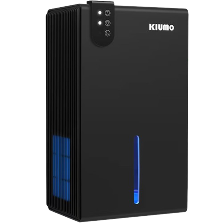 Dezumidificator Kiumo CT9, (30 m²) 2,5 l, Cu oprire automata, 7 culori, negru