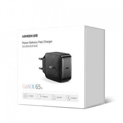 Incarcator Retea Ugreen, Pd Gan 3.0, 65w, 4a, Usb-c, Negru