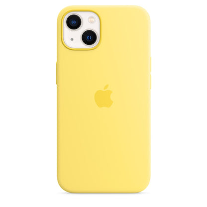 Husa de protectie Apple Silicone Case with MagSafe pentru iPhone 13, Lemon Zest