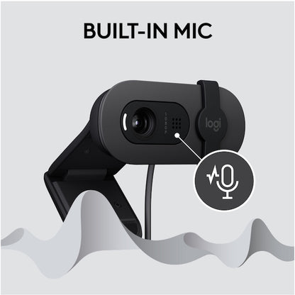 Camera Web Logitech Brio 100, Full HD, Graphite