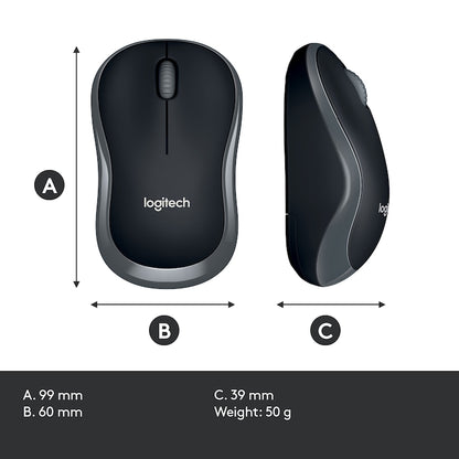 Mouse Logitech M185, USB, Swift Grey