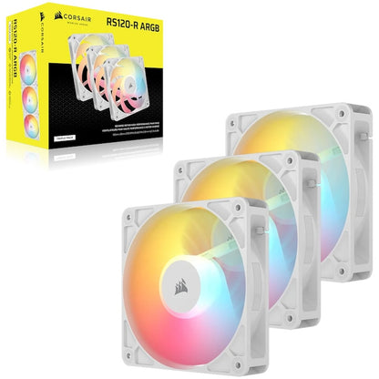 Ventilatoare Corsair RS120-R reverse ARGB, 120mm, 3 buc/set, alb