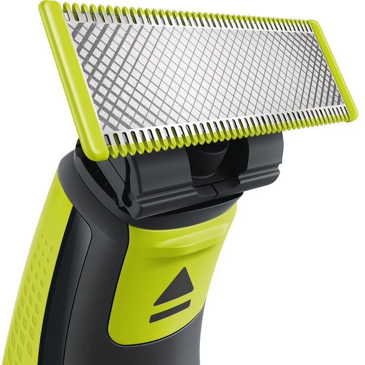 Rezerva PHILIPS OneBlade QP250/50, otel inoxidabil, umed si uscat, kit 5 lame, pentru orice model PHILIPS OneBlade si OneBladePro, Verde