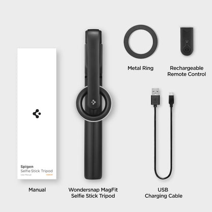 Selfie stick Wireless cu trepied Spigen S580W, Bluetooth, Negru