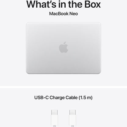 Laptop Apple MacBook Neo 13" cu procesor Apple A18 Pro, 8GB RAM, 512GB SSD, Silver