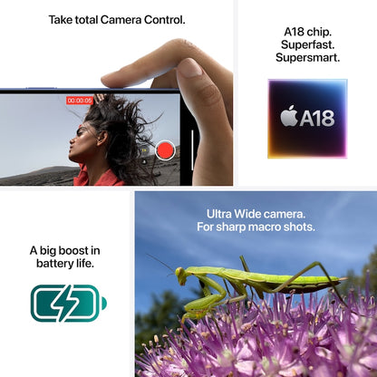 Telefon mobil Apple iPhone 16, 128GB, 5G, White