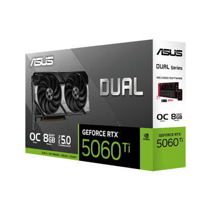 Placa video ASUS Dual GeForce RTX 5060 Ti OC 8GB GDDR7 128-bit, DUAL-RTX5060TI-O8G, Sigilata - Cutie uzata