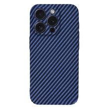 Husa protectie Carbon Fiber Shell pentru iPhone 15 Pro, Cyan