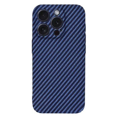Husa protectie Carbon Fiber Shell pentru iPhone 15 Pro, Cyan