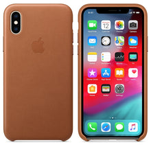 Husa de Protectie Apple pentru iPhone XS, Piele, Saddle Brown