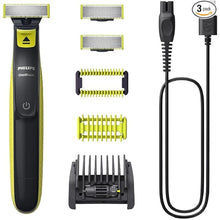 RESIGILAT: Aparat hibrid de barbierit, Philips, tuns barba si parul corporal, 2 x Lame originale pentru fata, 1 x Pieptene ajustabil 5 in 1, 1 x Set pentru corp, QP2824/30