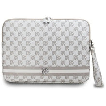 Husa laptop DKNY Checkered Pattern Printed Stripes 16", bej