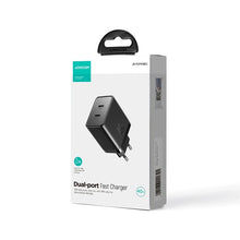 Incarcator Joyroom JR-TCF09, 40W, 2 porturi USB-C, compact, negru, 47x30x89,5mm