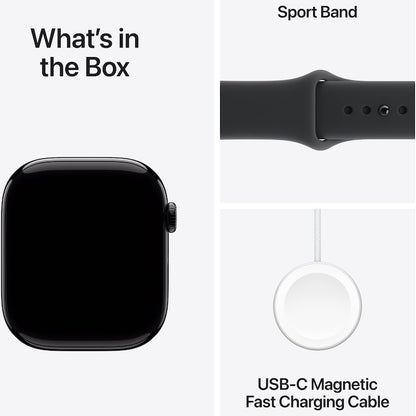 Apple Watch 11 GPS + Cellular, Carcasa Jet Black Aluminium 46mm, Black Sport Band - M/L