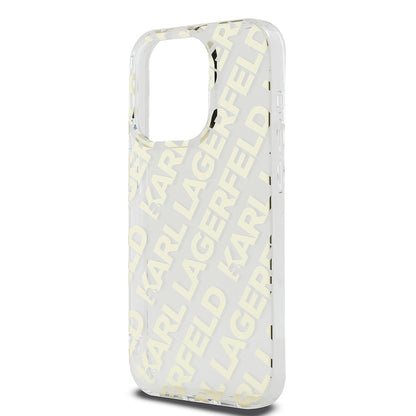 Husa Karl Lagerfeld IML Luxury, Gold Fullover Logo pentru iPhone 15 Pro