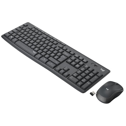Set tastatura si mouse wireless Logitech MK295 ,Layout Francez AZERTY, Negru