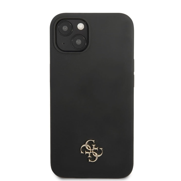 Husa Guess Metal Logo pentru iPhone 13 mini, Negru