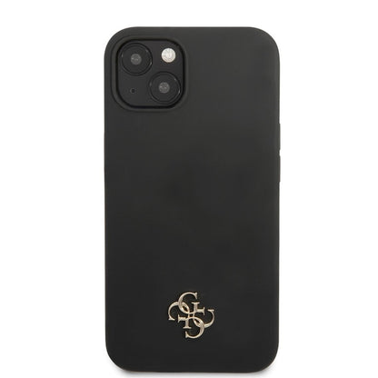 Husa Guess Metal Logo pentru iPhone 13 mini, Negru
