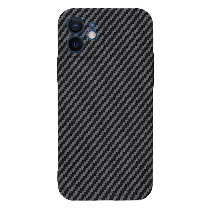 Husa Techsuit Carbonite Fiber Shell pentru iPhone 12, Negru