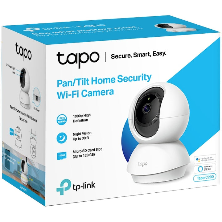 Cameră supraveghere TP-Link Tapo C200, Pan/Tilt 360°, Full HD, Night Vision