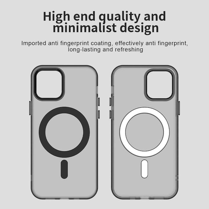Husă MagSafe Techsuit Candy Case pentru iPhone 12/12 Pro, Negru