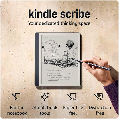 eBook Reader Amazon Kindle Scribe 2024, 16GB, Premium Pen, Display 10.2" 300 ppi, Wi-Fi, USB-C, Gri