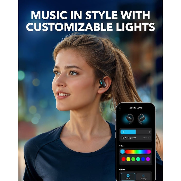 Casti wireless Open-Ear Anker Soundcore V20i, Autonomie 36 ore, IP55, Bluetooth 5.4, Negru