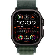 Apple Watch Ultra 3, GPS, Cellular, Carcasa Black Titanium 49mm, Dark Green Alpine Loop - Medium/Large