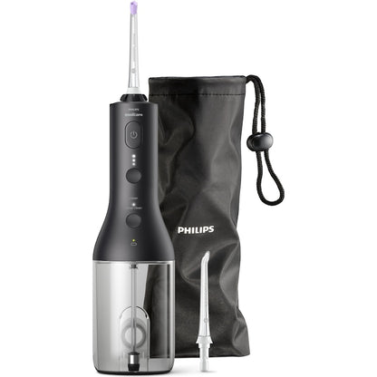 RESIGILAT: Irigator bucal tip dus bucal Philips Sonicare HX3826/33 cu tehnologie QuadStream, portabil, 2 moduri de curatare, 3 niveluri de intensitate , include 2 x capete de curatare si 1 x husa trasport, negru