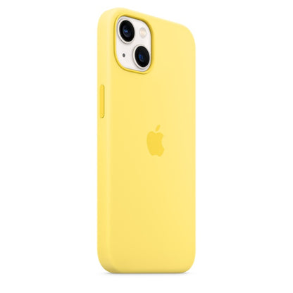 Husa de protectie Apple Silicone Case with MagSafe pentru iPhone 13, Lemon Zest