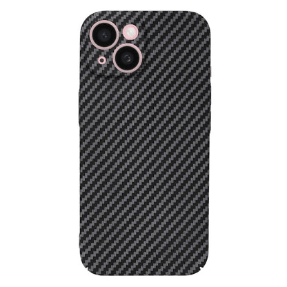 Husa Carbon Fiber Shell pentru iPhone 15, Negru