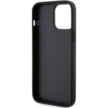Husa Karl Lagerfeld Saffiano Card Slot Metal Signature pentru iPhone 14 Pro Max, Negru